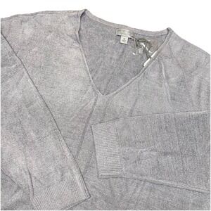 NWT Barefoot Dreams CozyChic Ultra Lite V-Neck Vapor Tunic Sweater Women 1X $138